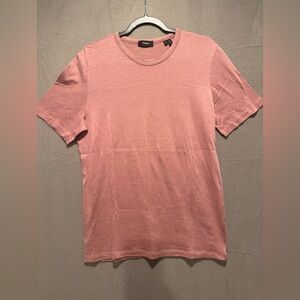 Theory Men's Short Sleeve cotton Cashmere Blend Tee in Soft Pink